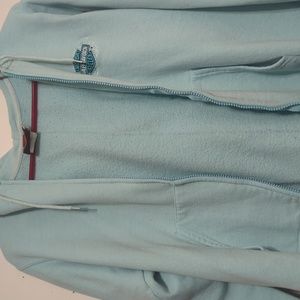 Light blue Harley Davidson zipped hoodie